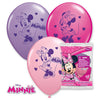 Qualatex 12 inch MINNIE MOUSE (6 PK) Latex Balloons 03017-PP