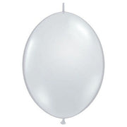 Qualatex 12 inch QUALATEX QUICKLINK - DIAMOND CLEAR Latex Balloons 65273-Q