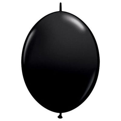 Qualatex 12 inch QUALATEX QUICKLINK - ONYX BLACK Latex Balloons 65216-Q
