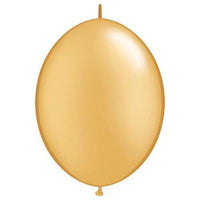 Qualatex 12 inch QUICKLINK - GOLD Latex Balloons 65245-Q