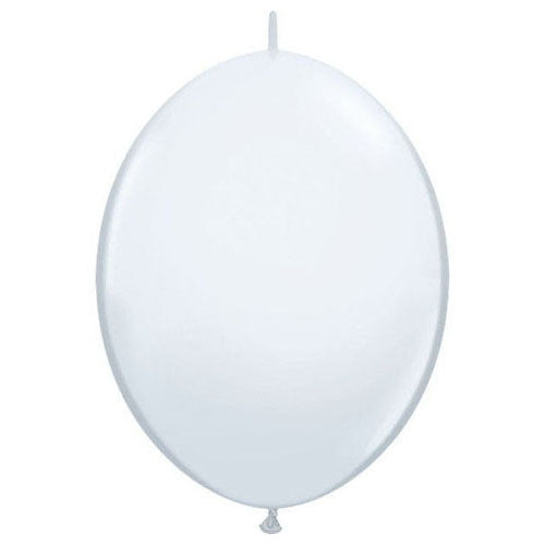Qualatex 12 inch QUICKLINK - WHITE Latex Balloons 64151-Q
