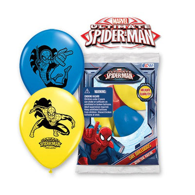Qualatex 12 inch ULTIMATE SPIDER-MAN (6 PK) Latex Balloons 20466-PP