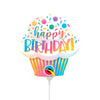 Qualatex 14 inch Mini Birthday Ombre Cupcake (Air-Fill Only) Foil Balloon 23977-Q-U