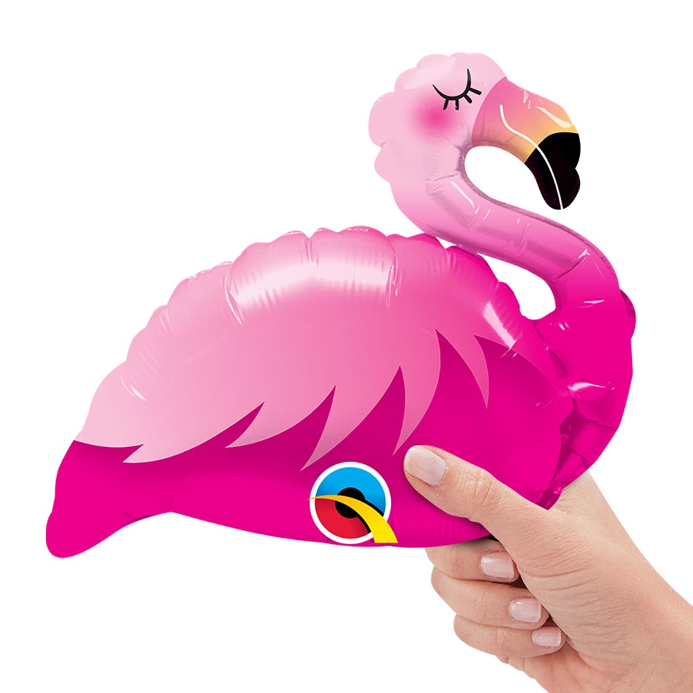 Qualatex 14 inch MINI PINK FLAMINGO (AIR-FILL ONLY) Foil Balloon 10464-Q-U