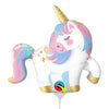 Qualatex 14 inch MINI UNICORN (AIR-FILL ONLY) Foil Balloon 10470-Q-U