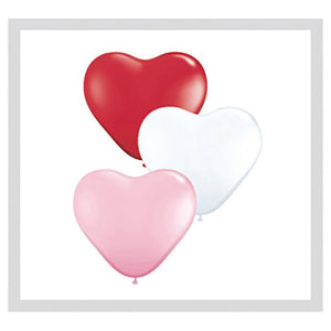 Qualatex 15 inch HEARTS - SWEETHEART ASSORTMENT (5 PK) Latex Balloons 24701-Q-5