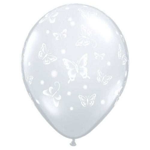 Qualatex 16 inch BUTTERFLIES-A-ROUND Latex Balloons 91747-Q