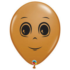 Qualatex 16 inch MASCULINE FACE - MOCHA BROWN Latex Balloons 49885-Q