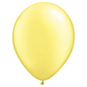Qualatex 16 inch QUALATEX PEARL LEMON CHIFFON Latex Balloons 43887-Q
