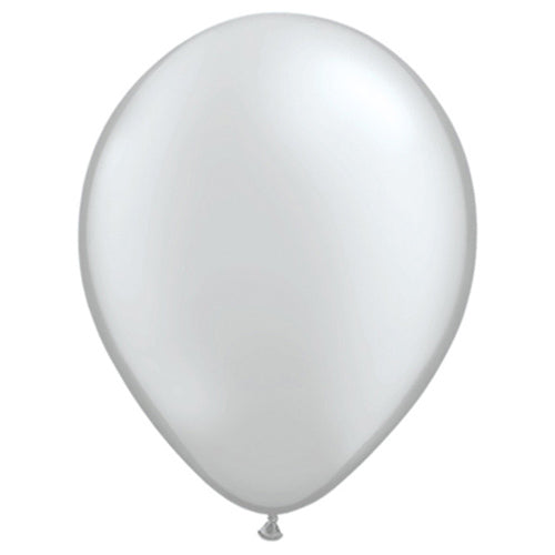 Qualatex 16 inch QUALATEX SILVER Latex Balloons 43901-Q
