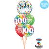 Qualatex 18 inch 100 RAINBOW CONFETTI Foil Balloon 49565-Q-P
