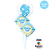 Qualatex 18 inch BABY BOY DOTS & STRIPES Foil Balloon 14637-Q-P