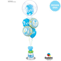 Qualatex 18 inch BABY BOY FEET Foil Balloon 25726-Q-P