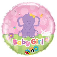 Qualatex 18 inch BABY GIRL ELEPHANT Foil Balloon 13918-Q-U