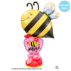 Qualatex 18 inch BEE MINE HEARTS Foil Balloon 16751-Q-U