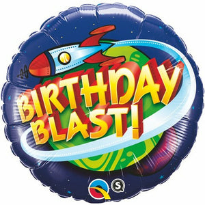 Qualatex 18 inch BIRTHDAY BLAST ROCKET Foil Balloon 29564-Q-P