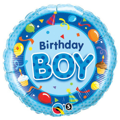 Qualatex 18 inch BIRTHDAY BOY - BLUE Foil Balloon