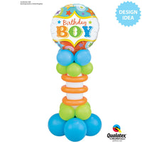 Qualatex 18 inch BIRTHDAY BOY CIRCUS STARS Foil Balloon