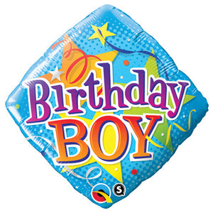 Qualatex 18 inch BIRTHDAY BOY STARS Foil Balloon