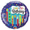 Qualatex 18 inch BIRTHDAY CANDLES & CONFETTI Foil Balloon 49037-Q-P