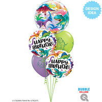 Qualatex 18 inch BIRTHDAY COLORFUL DINOSAURS Foil Balloon 97381-Q-U