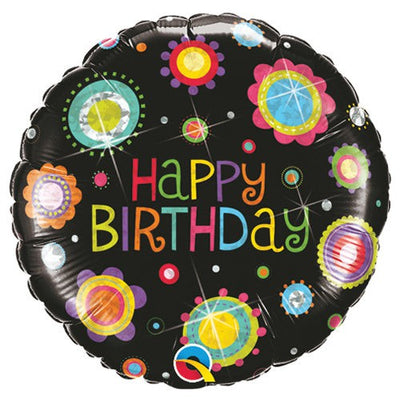 Qualatex 18 inch BIRTHDAY FUNKY DOTS Foil Balloon 35322-Q-U