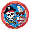 Qualatex 18 inch BIRTHDAY MATE PIRATE SHIP Foil Balloon 11765-Q-U