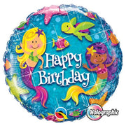 Qualatex 18 inch BIRTHDAY MERMAIDS Foil Balloon