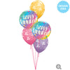 Qualatex 18 inch Birthday Ombre Dots & Sprinkles Foil Balloon 23954-Q-U