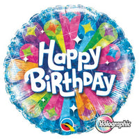 Qualatex 18 inch BIRTHDAY RADIANCE - BLUE Foil Balloon
