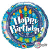 Qualatex 18 inch BIRTHDAY SPIRAL & CANDLES Foil Balloon 35338-Q-U