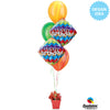 Qualatex 18 inch BIRTHDAY ZIG ZAGS & STARBURSTS Foil Balloon