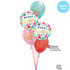 Qualatex 18 inch CHRISTMAS DOTS & ORNAMENTS Foil Balloon 23317-Q-U