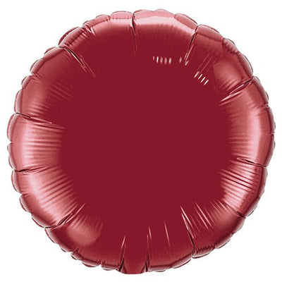 Qualatex 18 inch CIRCLE - BURGUNDY Foil Balloon 74917-Q