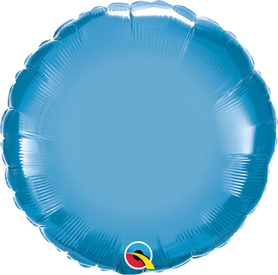 Qualatex 18 inch CIRCLE - CHROME BLUE Foil Balloon 89541-Q-U