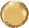 Qualatex 18 inch CIRCLE - CHROME GOLD Foil Balloon 89534-Q-U