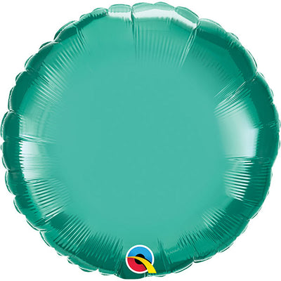Qualatex 18 inch CIRCLE - CHROME GREEN Foil Balloon 89590-Q-U