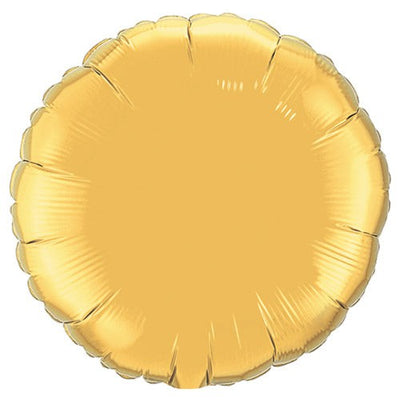 Qualatex 18 inch CIRCLE - METALLIC GOLD Foil Balloon 35431-Q