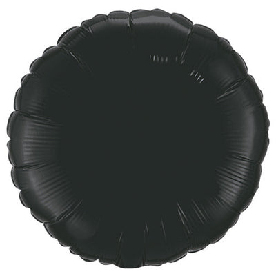 Qualatex 18 inch CIRCLE - ONYX BLACK Foil Balloon 12907-Q