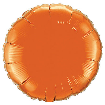 Qualatex 18 inch CIRCLE - ORANGE Foil Balloon 12916-Q