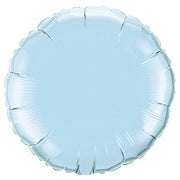 Qualatex 18 inch CIRCLE - PEARL LIGHT BLUE Foil Balloon 63745-Q