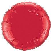 Qualatex 18 inch CIRCLE - RUBY RED Foil Balloon 22634-Q