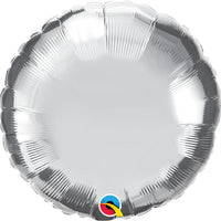 Qualatex 18 inch CIRCLE - SILVER Foil Balloon 23145-Q