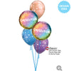 Qualatex 18 inch CONGRATULATIONS OMBRE & STARS Foil Balloon 18881-Q-U