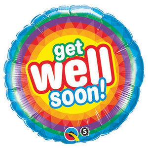 Qualatex 18 inch GET WELL SOON RADIANT Foil Balloon 18021-Q-P