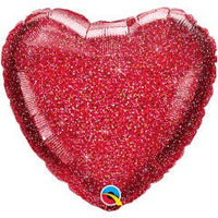 Qualatex 18 inch GLITTERGRAPHIC RED Foil Balloon 88950-Q-U