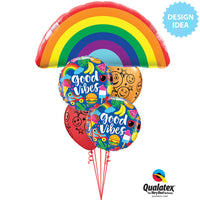 Qualatex 18 inch GOOD VIBES Foil Balloon 98491-Q-U