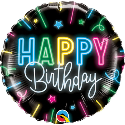 40″ Glitter Holographic Happy Birthday Helium Balloon – National 5 and 10