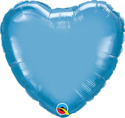 Qualatex 18 inch HEART - CHROME BLUE Foil Balloon 89646-Q-U