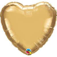 Qualatex 18 inch HEART - CHROME GOLD Foil Balloon 89619-Q-U